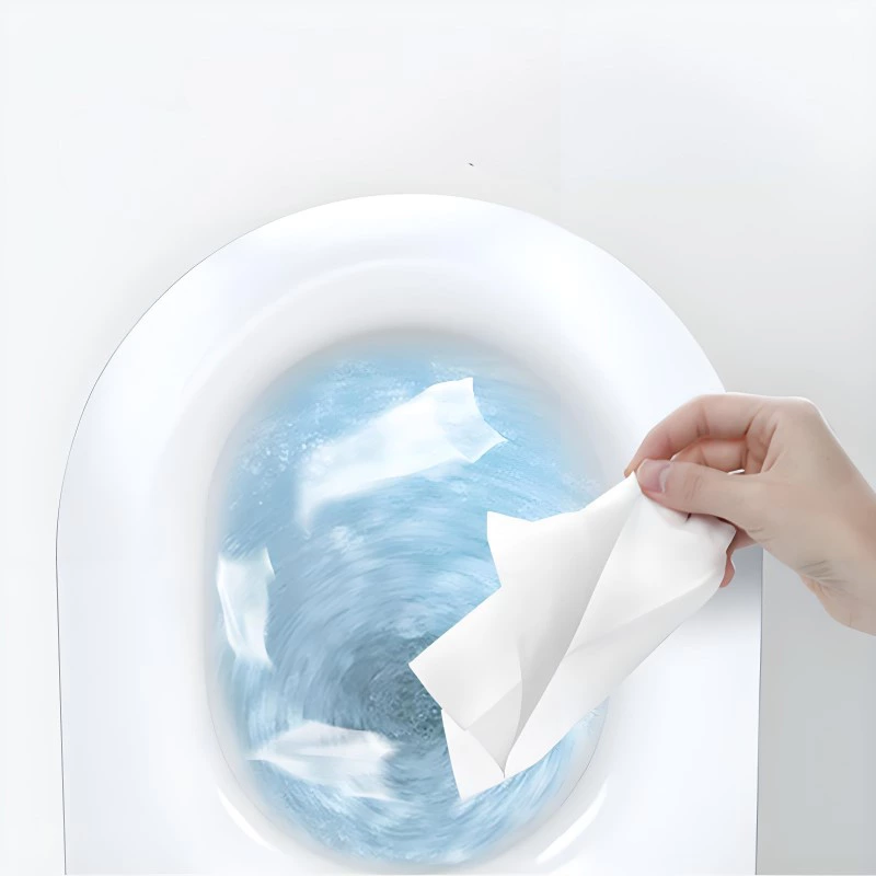 Flushable wipes